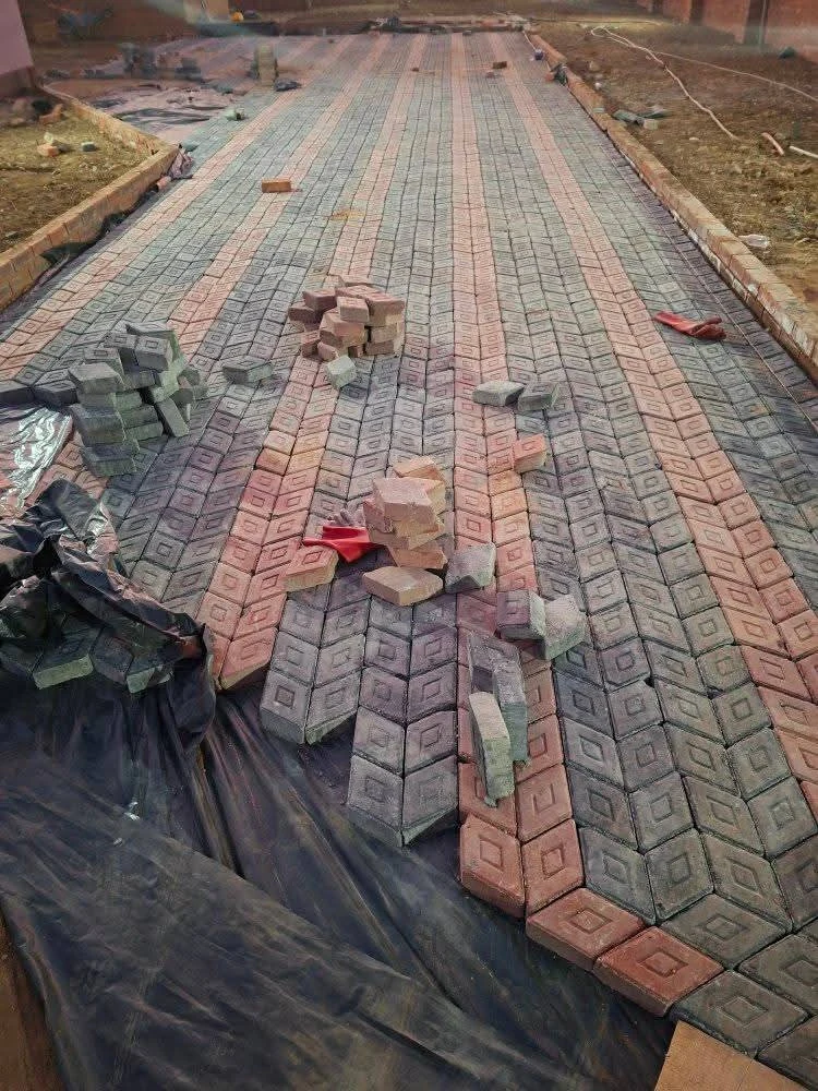 Patterned driveway paving project