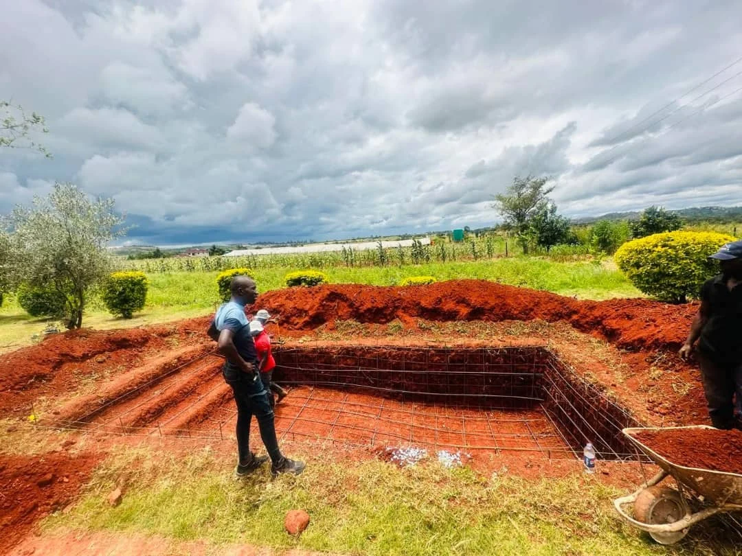 Pool excavation and reinforcement